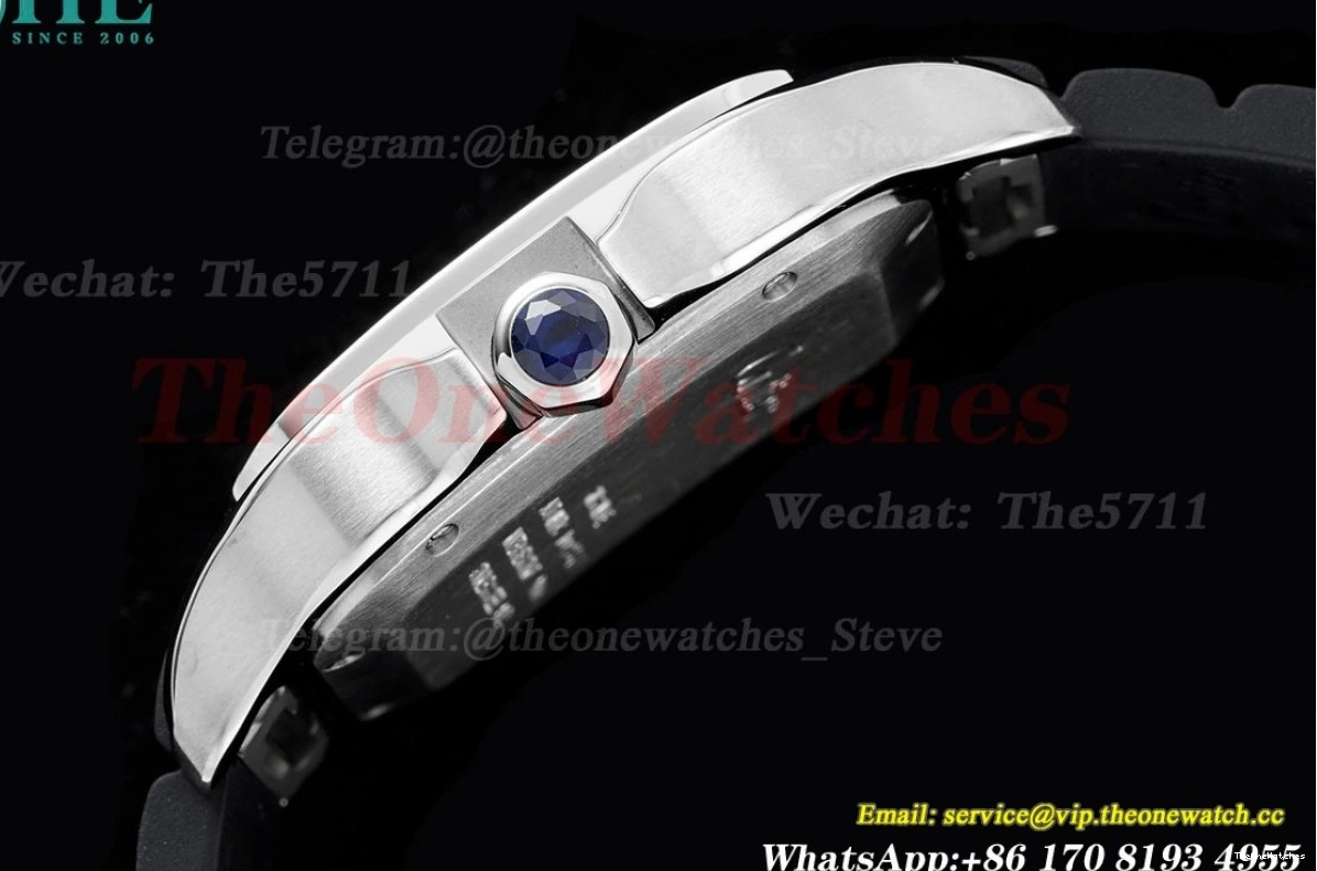 Santos MY9019 Rmn Cartier GF White SS XL 40MM De RU Mens 0412